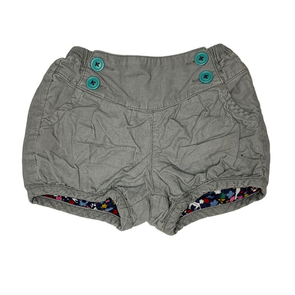 Baby Boden Gray Corduroy Bubble Shorts 18-24M